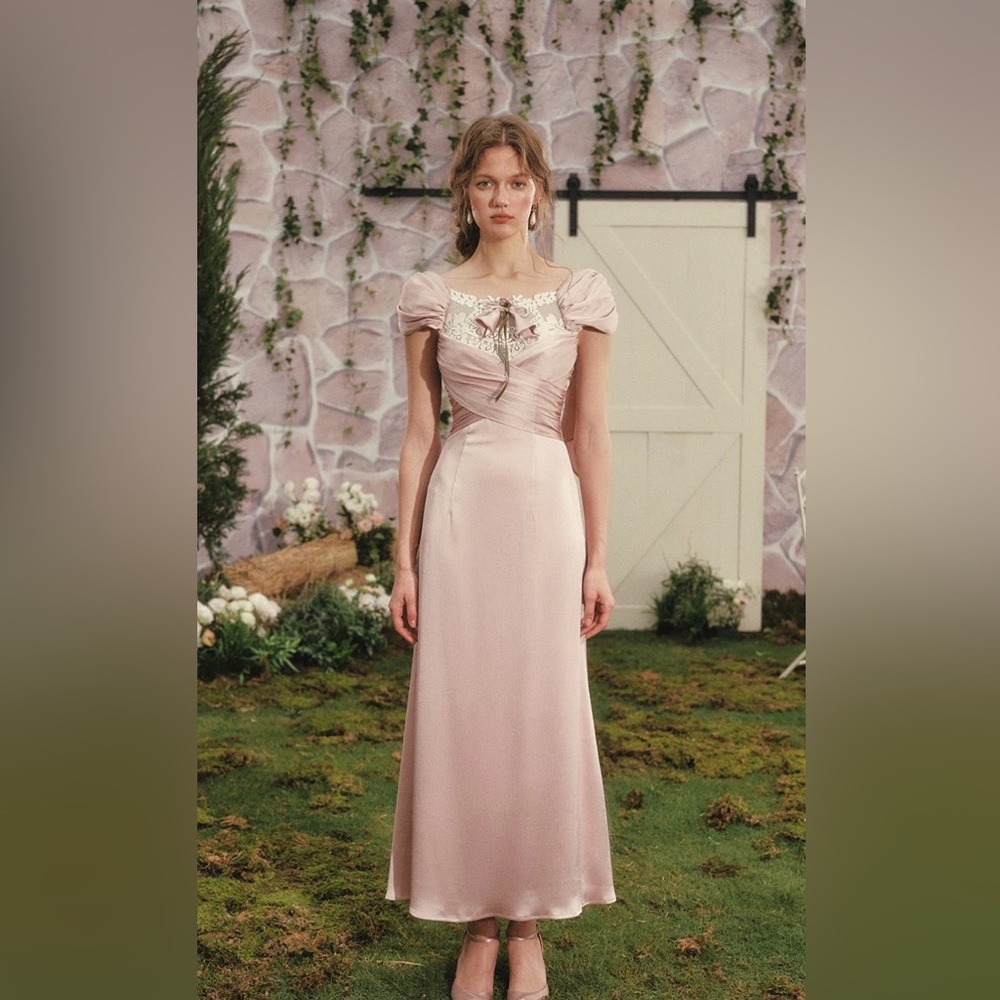 NWT Lacemade Calla Lily Love Dress pink Gown